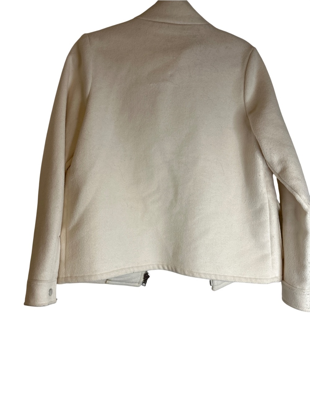 Joie Cream Zip-Front Pea Coat, sz Sm - Picture 5 of 5